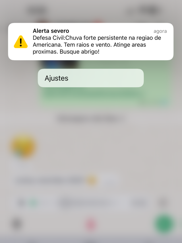 Moradores de Americana receberam alerta da defesa civil
